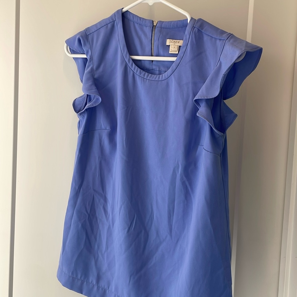 J Crew ruffle sleeves blouse